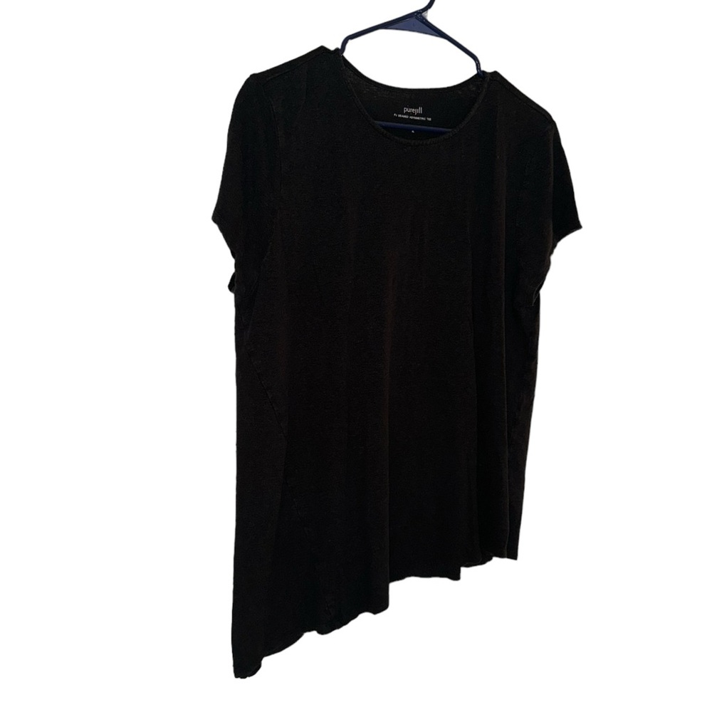 Women’s J.Jill—Pure Jill—Black PJ Seamed Asymmetric Tee. Size X-Large. - Picture 4 of 12